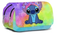 Piórnik szkolny typu saszetka z nadrukiem Lilo & Stitch