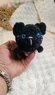 Gniotek antystresowy pluszowy czarny kot kotek cat handmade