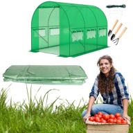 TUNEL FOLIOWY OGRODOWY STELAŻ 2X3 6M2 NAJGRUBSZA FOLIA ZAMEK BŁYSKAWICZNY