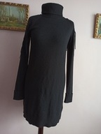 KAREN MILLEN SUKIENKA ciepła z frędzlami xs-36