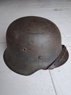 Hełm niemiecki m42 -super stan-kompletny farba i środek