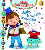 Julia bawi się w magika. Mała dziewczynka