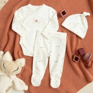 Cool Club Komplet dla dziewczynki, body, półśpiochy, czapka, 3 szt., 62