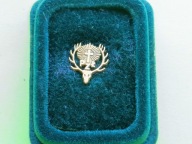 Oryg- PRZYPINKA LOGO - PZŁ - SREBRO (pr-925)- POZŁACANE, pins- w Etui
