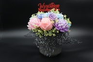 Candle Flower Box ze Świec - Bukiet Kwiatów Świece Sojowe