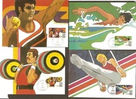 **84 USA 1622-25 - IGRZYSKA OLIMPIJSKIE 1984 - KARTY MAX FDC