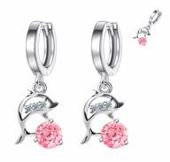 Kolczyki K06 wiszące krótkie cyrkonie pr. sr. 925