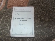 Teschen Cieszyn Zamarski Książeczka zdawcza mleka 1943r