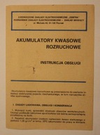 "CENTRA" POZNAŃ - AKUMLATORY KWASOWE ROZRUCHOWE - INSTRUKCJA OBSŁUGI