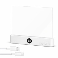 LED Lampka do czytania w nocy 2w1,Bezprzewodowa biała