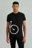 CARRY Bike T-shirt bawełniany koszulka nadruk rower regular fit L