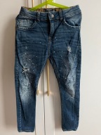 SPODNIE DŻINSOWE z plamami MANGO 7-8 lat 128 cm