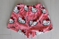 PLUSZOWE FLANELOWE KRÓTKIE SPODENKI HELLO KITTY RÓŻOWE PIŻAMOWE ROZMIAR M