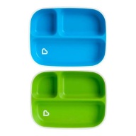 MUNCHKIN ZESTAW TALERZYKÓW TRÓJDZIELNYCH Z ANTYPOŚLIZGOWYM DNEM 2 SZTUKI