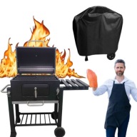GRILL OGRODOWY WĘGLOWY ŻELIWNY RUSZT POKRYWA TERMOMETR + POKROWIEC GRATIS