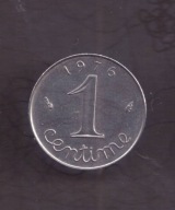 Francja - 1 Centime 1976 rok