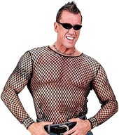 KOSZULKA Z SIATKI ROCKMAN PRZEBRANIE KOSTIUM ROCK PUNK LATA 70 80 RETRO M-L