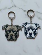 Porządny breloczek na co dzień zawieszka do kluczy pitbull amstaff 2szt