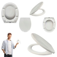 DESKA WC SEDESOWA UNIWERSALNA WOLNOOPADAJĄCA TWARDA MOCNA BIAŁA POKRYWA