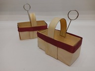 Mini kobiałki drewniane – podstawki pod winietki rustykalne, zestaw 20 szt.