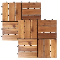 PODEST TARASOWY Z AKACJI 30X30 PŁYTKI DREWNIANE NA BALKON TARAS 1M2 LINDER