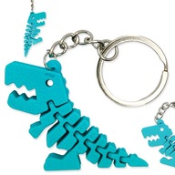 BRELOK SMOK FLEXI BŁĘKITNY ruchomy figurka 3D do kluczy PREZENT