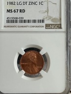1982 1 cent w folderze NGC
