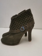 SCHUTZ SKÓRZANE roz,37 BOTKI NA SZPILCE ORYGINALNE