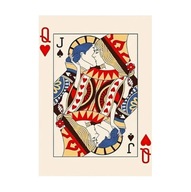 „Miłosna Karta” – Minimalistyczny Plakat Dekoracyjny w Stylu Kart do Gry