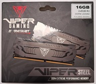 Pamięć RAM PATRIOT DDR4 16GB (2x8GB) 3600MHz CL17 Viper Steel Grey