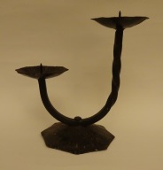 Świecznik metaloplastyka Prl, stary świecznik Prl, metaloplastyka Prl