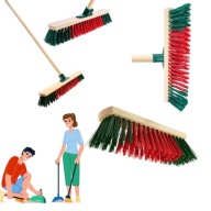 SZCZOTKA ULICÓWKA MIOTŁA GOSPODARCZA DO KOSTKI OGRODOWA ZMIOTKA Z TRZONKIEM