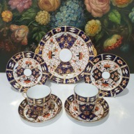 Zestaw śniadaniowy dla dwojga – styl Imari, ręcznie złocony, Anglia