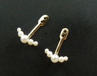 perłowe półksiężyce moduł do kolczyków srebro 925