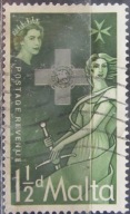 Malta kolonia brytyjska stary znaczek (10/5