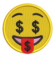 Termo Naszywka Emoji Emotka Dolary Dollar Haft Haftowana Naprasowanka