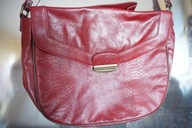 torebka damska, CZERWONO - BORDOWY