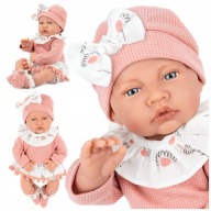 Lalka Bobas Interaktywna Duża Realistyczna Z Smoczkiem Mówiąca 41cm