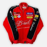 Kurtka Bomberka Racing Jacket F1 Wyścigowa - Budweiser Red - L