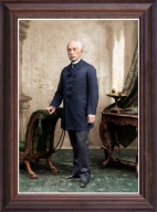 Obraz Ernest Malinowski portret w drewnianej ramie ze szkłem