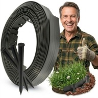 OBRZEŻE OGRODOWE TRAWNIKOWE 10M + 20 KOTWY GRATIS MOCNE ELASTYCZNE EKOBORD