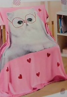 WYJĄTKOWY KOC DEKORACYJNY Z KOTEM