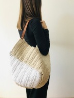 MAMAJASTUDIO Duża torba ,torebka damska,siatka pleciona.