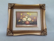 OBRAZ W DREWNIANEJ RAMIE MARTWA NATURA