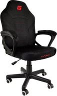 Fotel obrotowy gamingowy MARIO BLACK Alcantara czarny komfortowy do biurka