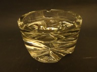 Szklana masywna popielnica Prl OBR WSK Mielec popielnica reklamowa Prl