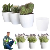 DONICZKA DONICA GŁADKA OSŁONKA MAGNOLIA KOLOR BIAŁY POŁYSK ŚREDNICA 18CM