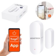 CZUJNIK OTWARCIA DRZWI I OKNA WIFI TUYA SMART KONTAKTRON APP ALARM BENETECH