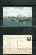 K18054)Holandia: Rotterdam, S.S. Statendam + Hafen, wyslany 1971