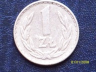 1 zł 1975 r. aluminium .Bardzo ładne bcm!!